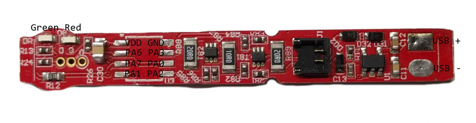 Back of PCB Image of the PCB in doc/ folder.